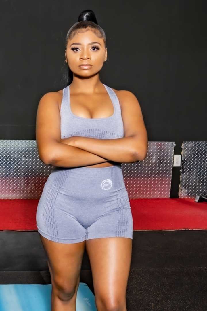 Blue- 5 Piece Women's Active Wear Set